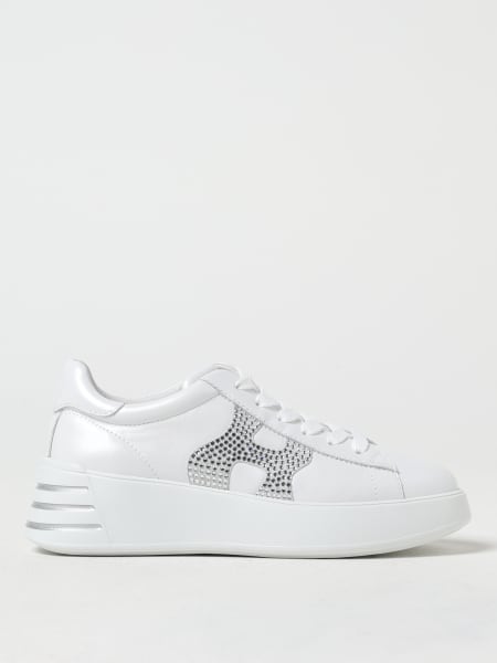 Hogan: Sneakers Rebel Hogan in pelle con logo di strass