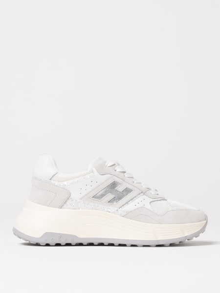 Hogan: Sneakers H669 Hogan in pelle e mesh con glitter