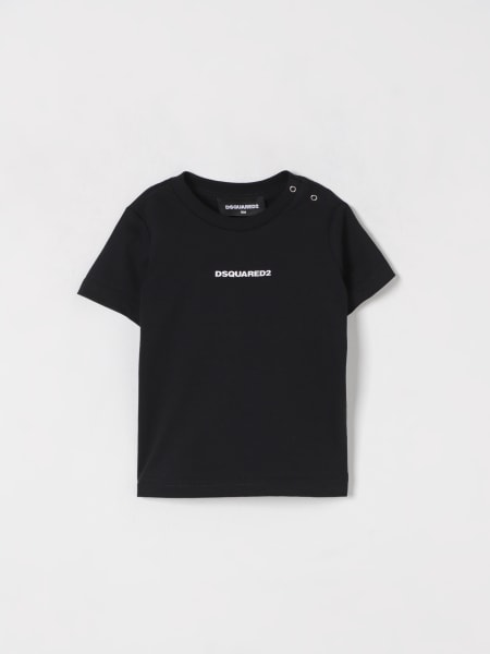 T-shirt in cotone con mini logo Dsquared2
