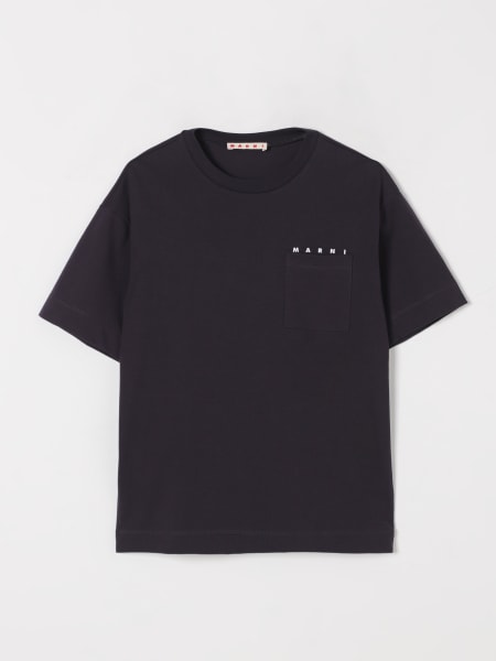 T-shirt in cotone con mini logo Marni