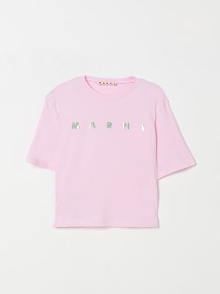 T-shirt in cotone con logo Marni
