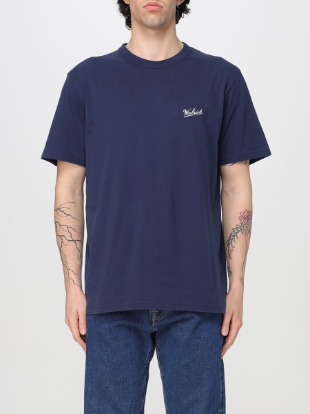 T-shirt in cotone con mini logo Woolrich