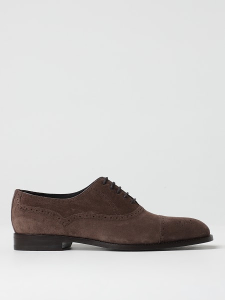 Manolo Blahnik: Oxford Witney Manolo Blahnik in camoscio con motivo brogue