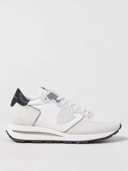 Philippe Model: Sneakers Tropez Haute Philippe Model in camoscio e mesh