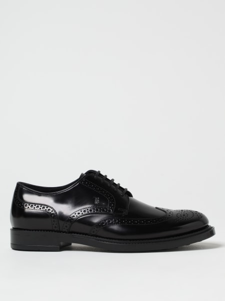 Tod's: Derby Tod's in pelle spazzolata con motivo brogue