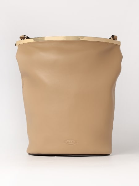 Tod's: Borsa a spalla in pelle di vitello Tod's a secchiello