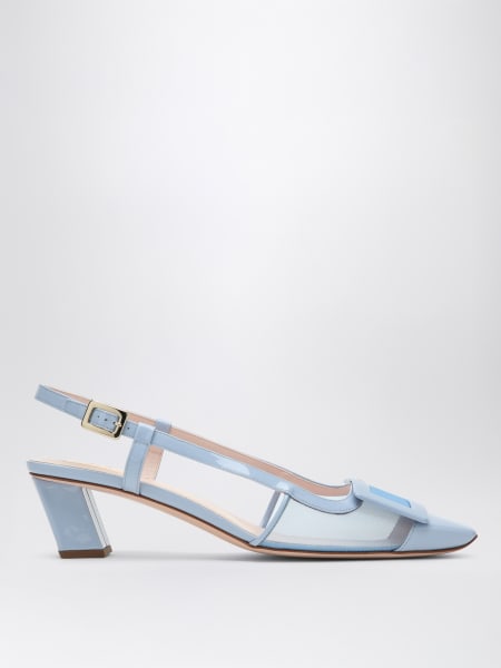 Roger Vivier: Slingback Belle Vivier Roger Vivier in nylon a rete e vernice