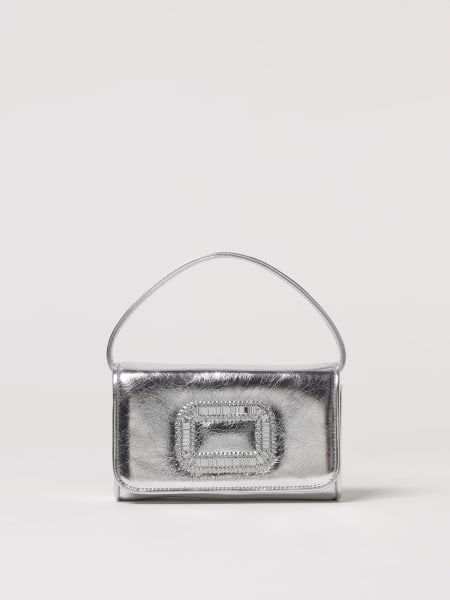 Roger Vivier: Borsa Micro Pilgrim Roger Vivier in pelle laminata con fibbia gioiello