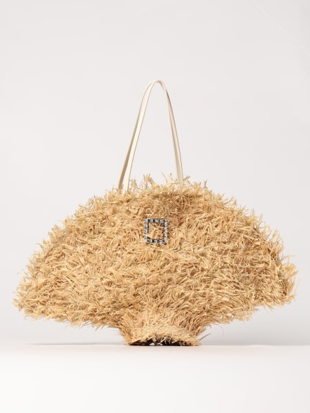 Roger Vivier: Borsa Très Vivier Roger Vivier in rafia con fibbia gioiello