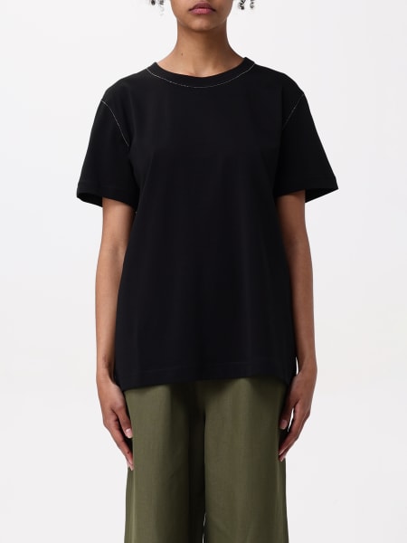 Tシャツ・カットソー FABIANA FILIPPI Woman T-Shirt Grey JED215F129L581 8132 Gradient-print jersey T-shirt, ash for Women | Fabiana Filippi®