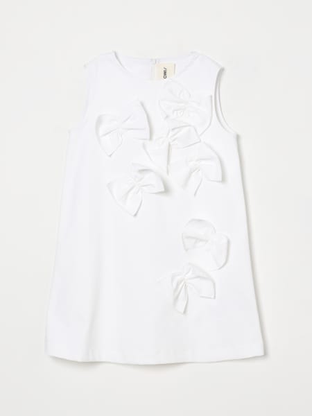 Simonetta: Abito in misto cotone con fiocchi Simonetta