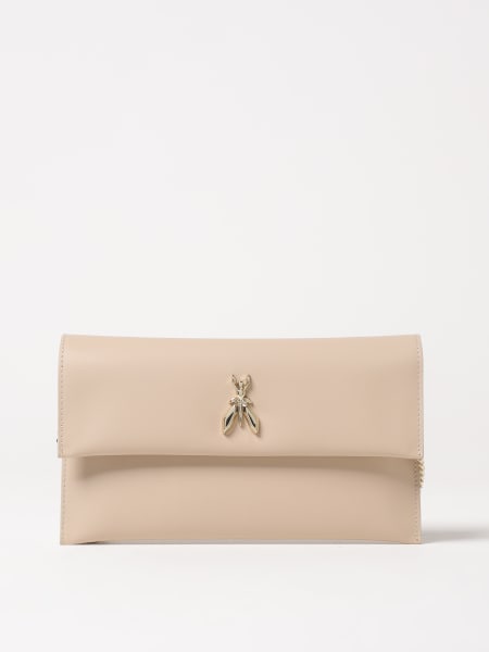 PATRIZIA PEPE CW6408L001FF65 関税送料込 Fly leather clutch bag with chain