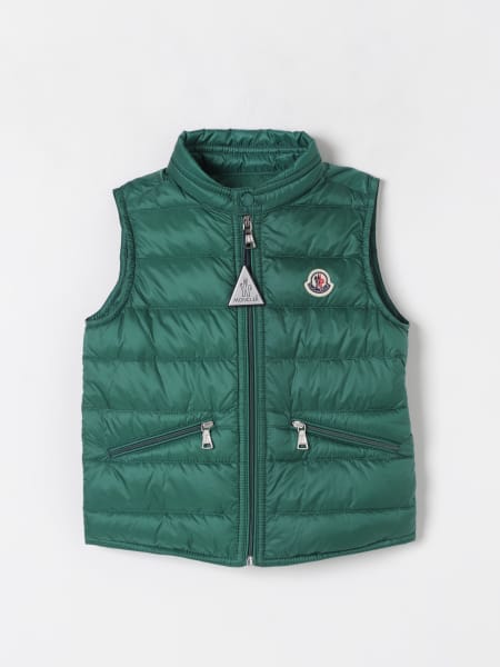 Moncler: Piumino gilet con logo Moncler in nylon