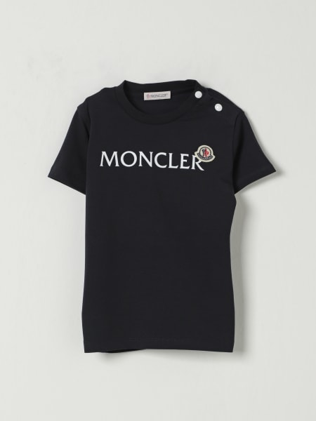 Moncler: T-shirt in cotone con logo Moncler