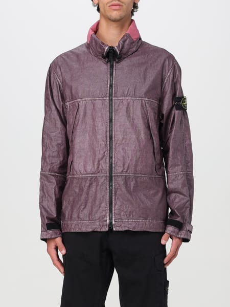 Giubbotto Lino Gommato Stone Island in tela di lino spalmata>