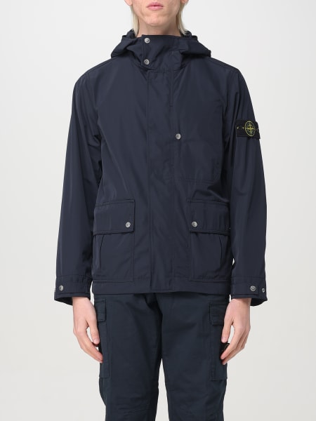 Giacca con cappuccio in twill di poliestere Stone Island>
