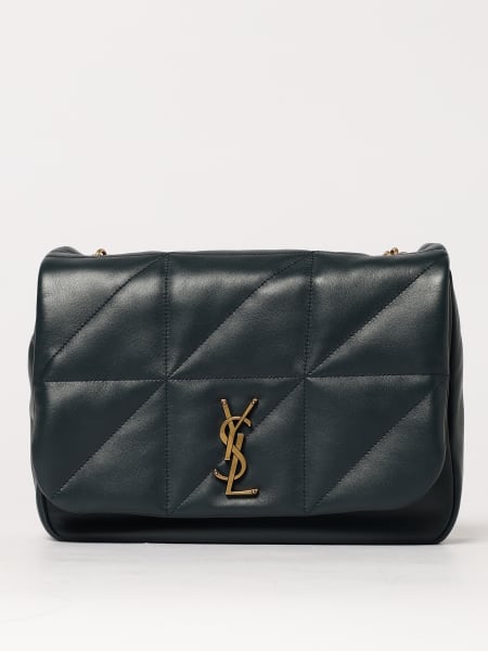 YVES SAINT LAURENT ショルダー モノグラム コンパクト ジップアラウンド ウォレット（グレイン
