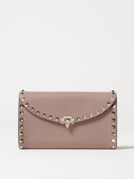 Valentino Garavani ミニショルダーバッグ ベージュ FW24/25 VALENTINO GARAVANI Two-Tone Canvas Rockstud Crossbody Bag