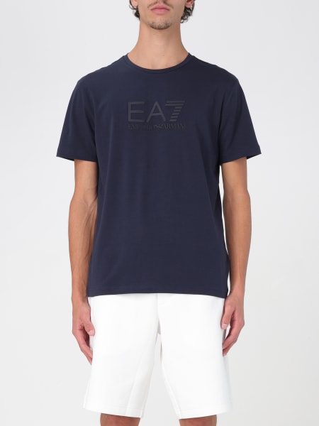 Ea7: T-shirt in cotone con logo