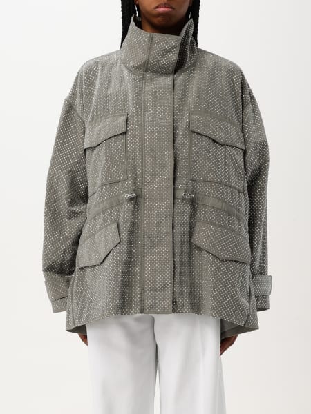 ベスト・ジレ PINKO FW25 Jackets (105107 A2WNL74) Pinko Graffetta shiny nylon sleeveless jacket for women