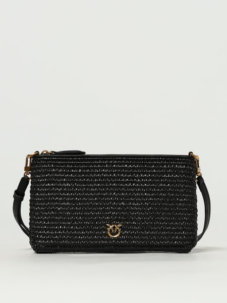 Pinko borse: Borsa in rafia crochet con tracolla rimovibile Pinko