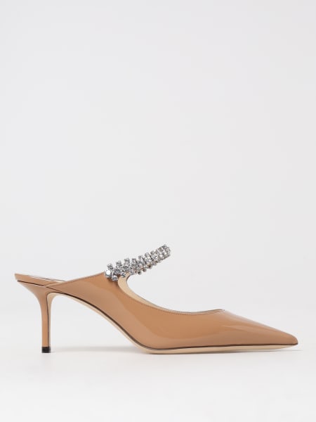 Mules Bing Jimmy Choo in vernice con fettuccia gioiello >