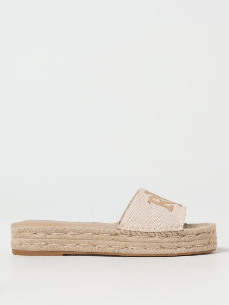 Espadrillas Lauren Ralph Lauren in canvas con logo ricamato >