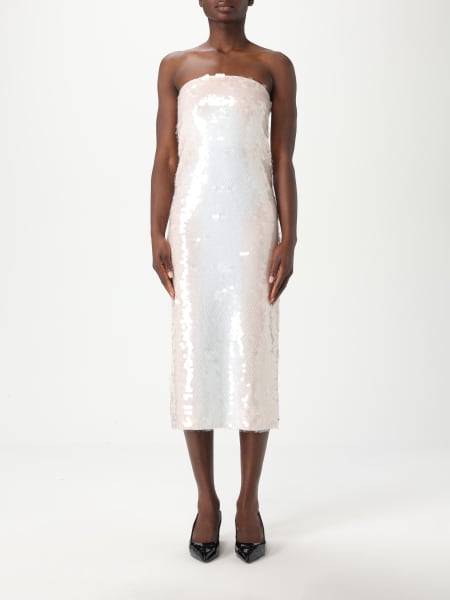 ワンピース SPORTMAX Woman Dress Silver 2512221031600 028 Women's Short dress in metallic cotton | Silver | Diesel