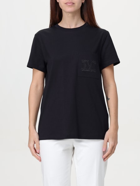 ★Max mara★ SS25 SALE! コットン Tシャツ 関税送料込 関税送料込 マックスマーラ Tシャツ コピー シルクフリル