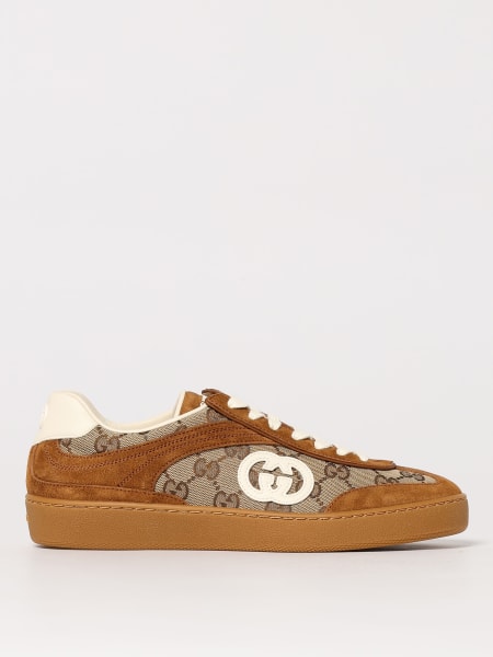Sneakers G75 Gucci in camoscio e tessuto GG Supreme>