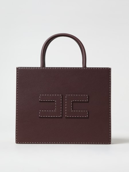 トートバッグ ELISABETTA FRANCHI Woman Tote bags Black BS12A 110 Elisabetta Franchi medium leatherette bag with logo for