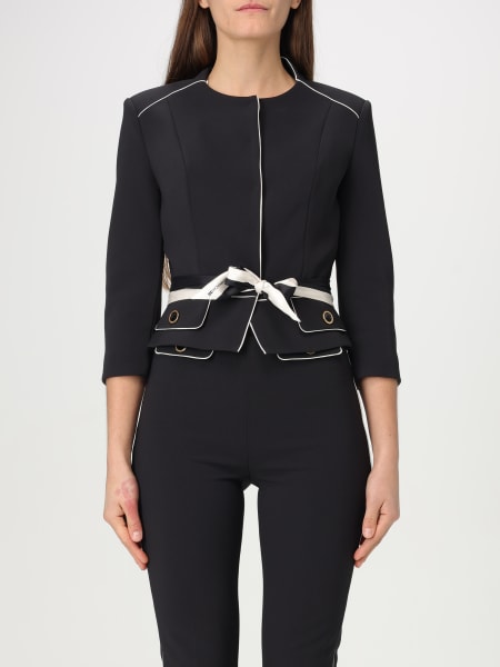 アウターその他 ELISABETTA FRANCHI Woman Blazer Black GIT51 685 ELISABETTA FRANCHI：ブレザー レディース - ブラック | GIGLIO