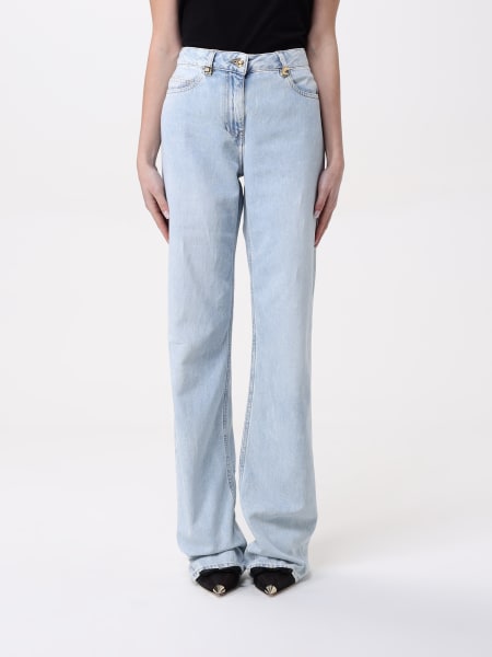 デニム・ジーパン ELISABETTA FRANCHI Woman Jeans Ivory PJ87D 360 Women's Denim Jeans and Jackets outlet by Elisabetta Franchi