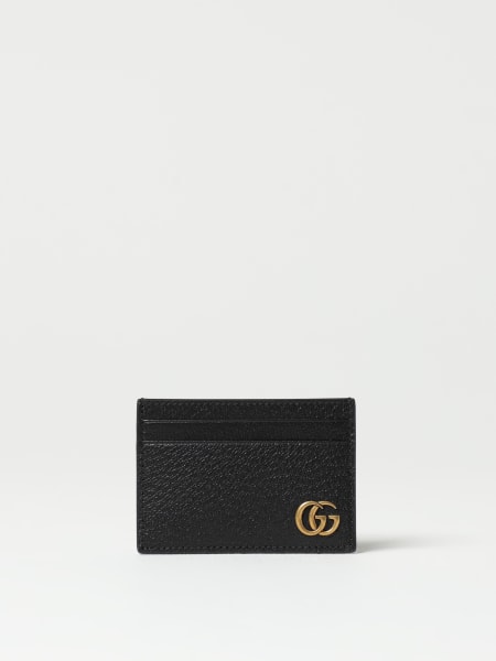 Portacarte di credito GG Marmont Gucci in pelle a grana