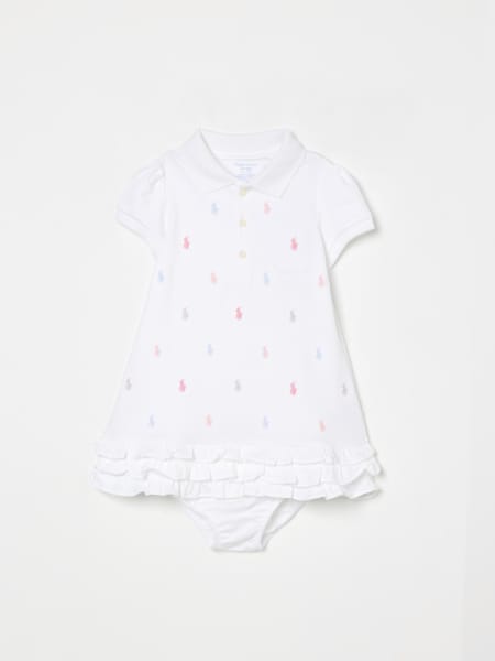 Polo Ralph Lauren: Abito a polo in cotone con logo all-over Polo Ralph Lauren