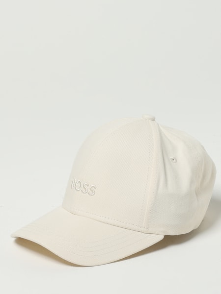 Cappello Boss in cotone con logo ricamato >