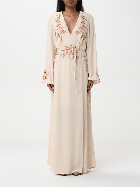 Twinset: Abito Twinset in viscosa con ricami floreali