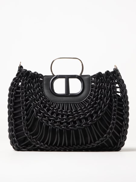 Twinset: Borsa Lila Twinset in pelle sintetica intrecciata