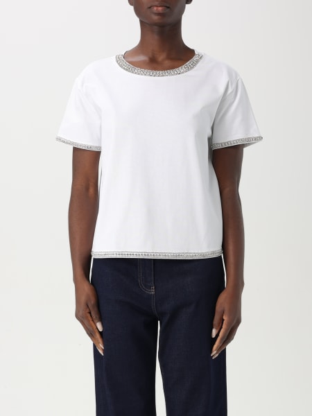 Actitude Twinset: T-shirt in cotone con profili gioiello Twinset - Actitude