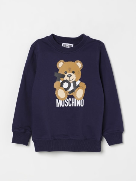Moschino: Moschino cotton sweatshirt with Teddy logo