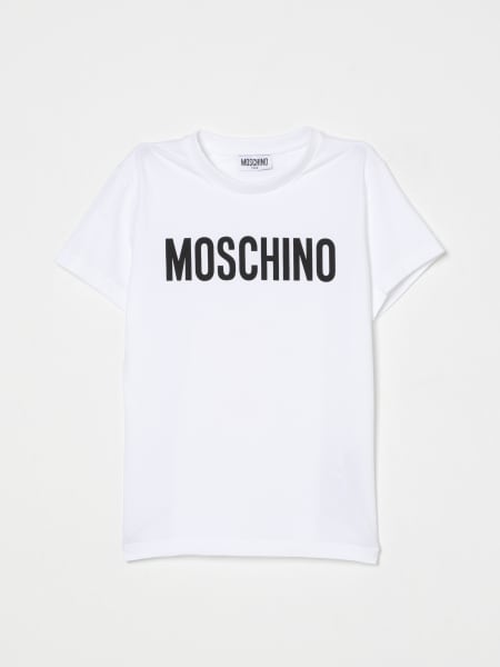 T-shirt in cotone con logo Moschino