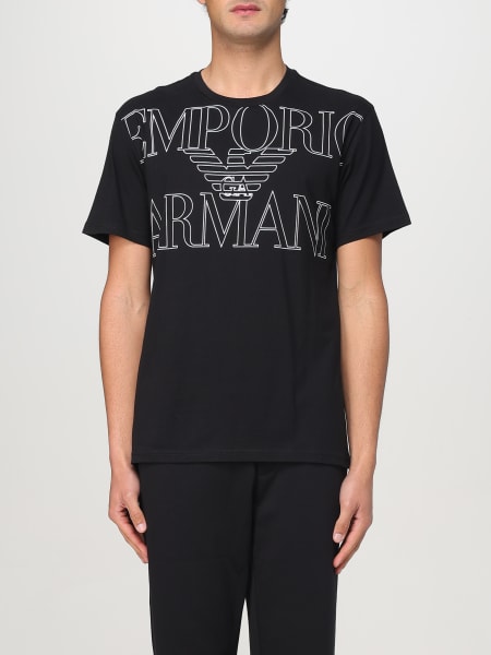 ARMANI BEACHWEAR Tシャツ EM000574-AF12326-U0002 EMPORIO ARMANI SWIMWEAR: T-shirt men - Black | Emporio