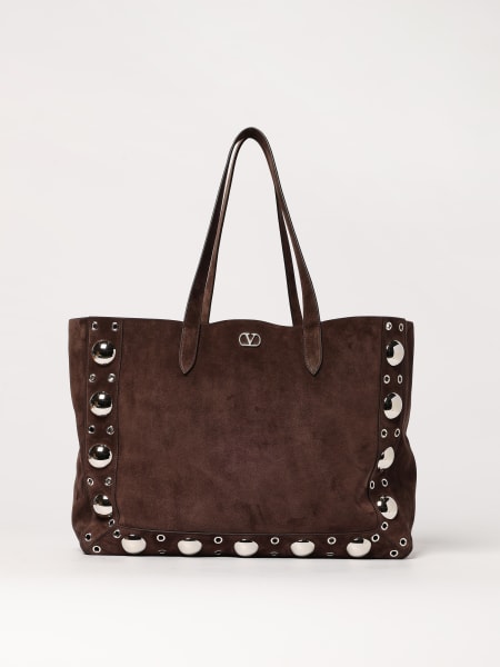 Borsa Nellcôte Valentino Garavani in camoscio con borchie ed occhielli >