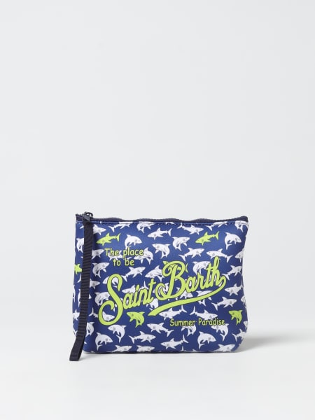 Mc2 Saint Barth: Pochette MC2 Saint Barth in canvas e neoprene con stampa sharks