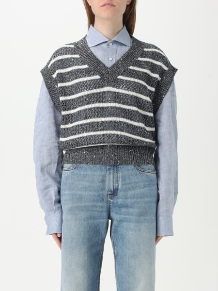 Brunello Cucinelli Waistcoat for Women SS25 | GIGLIO.COM