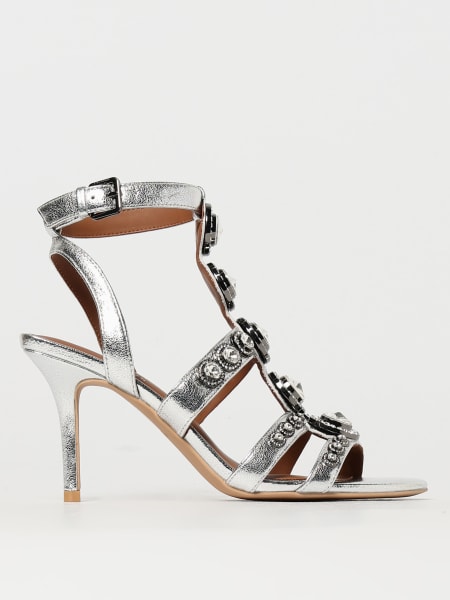 Kurt Geiger London: Sandalo Octavia Kurt Geoger London in pelle laminata con cristalli
