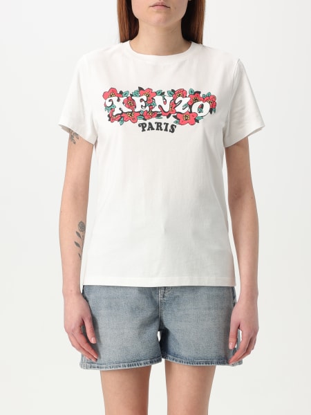 T-shirt in cotone con logo Kenzo
