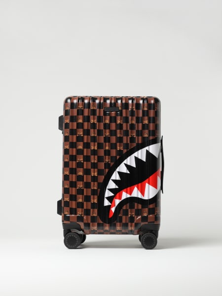 Sprayground: Valigia Peeking Character Check Carry On Luggage Sprayground