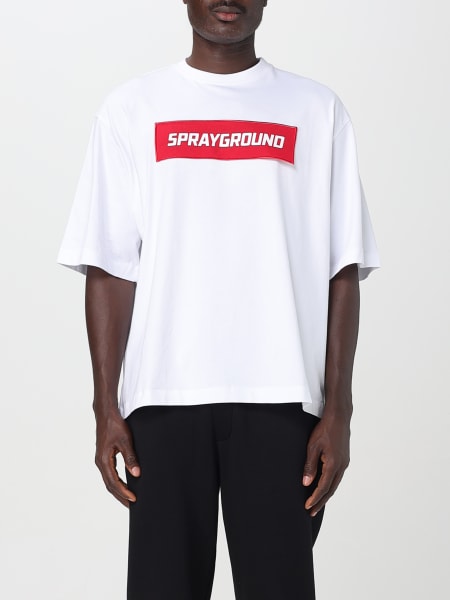 Tシャツ・カットソー SPRAYGROUND Men T-shirt White SP700 WHT Sprayground SPRAYGROUND DAILY REGULAR T-SHIRT