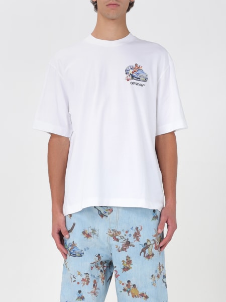 Tシャツ・カットソー Off-White Men T-shirt White OMAA027G24JER00P 0140 Off-White Outlet: T-shirt men - White | Off-White t-shirt